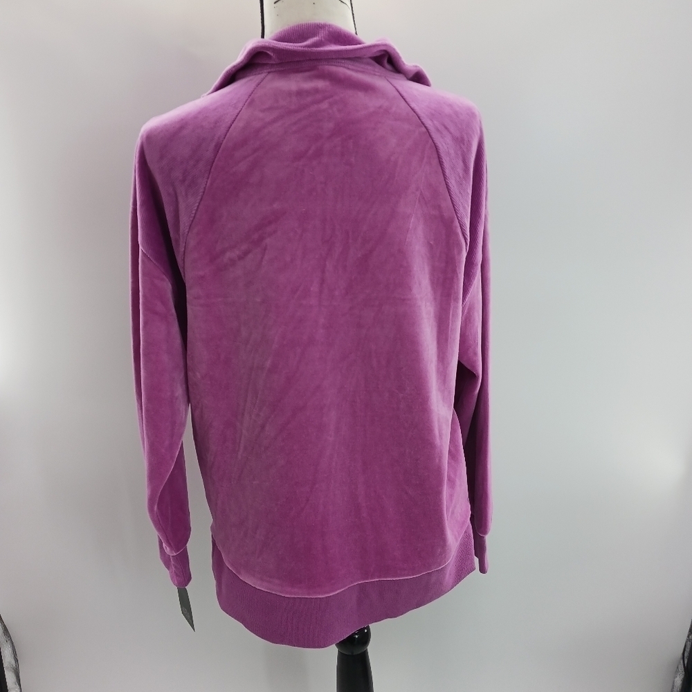 WILD Fable Velour Quarter Zip Tunic Sweatshirt Womens Purple Size XS - Picture 9 of 11